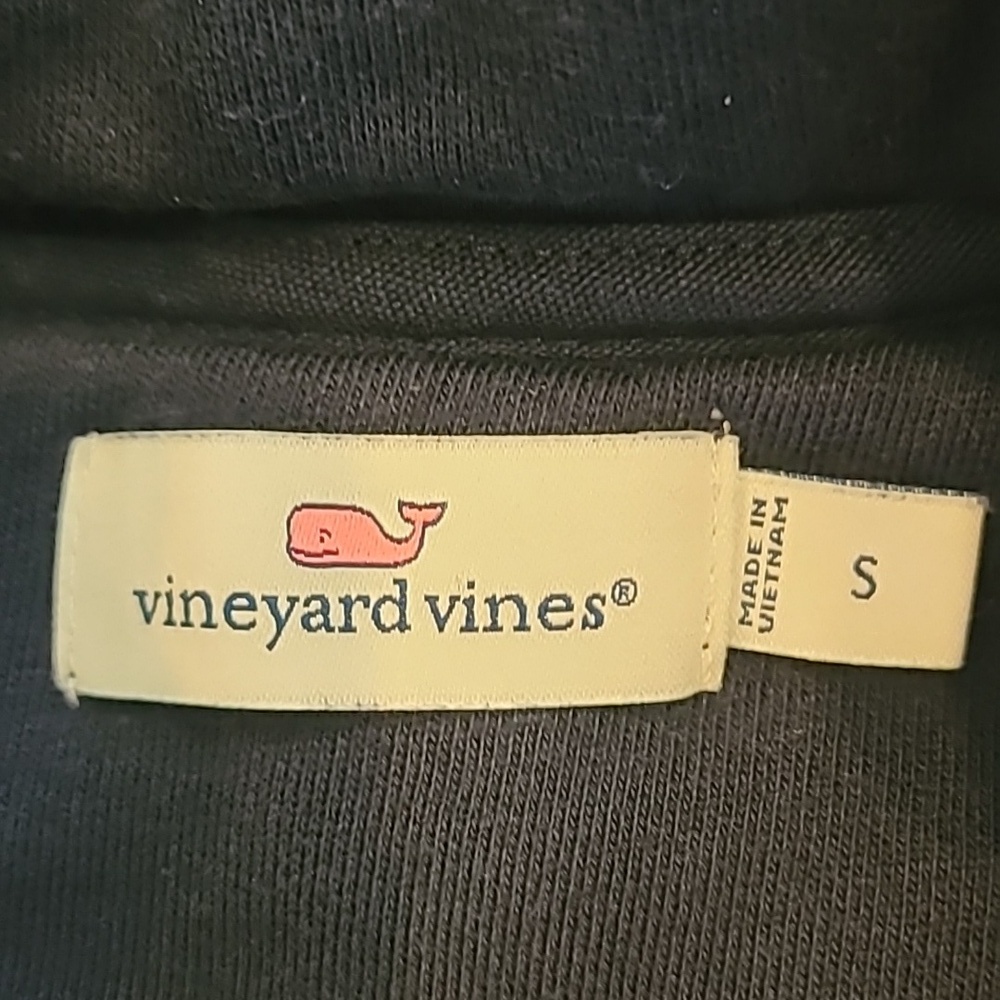 Vineyard Vines Women's Small Navy 1/4 Zip Sweatshirt Neck Lined Long Sleeve - Picture 4 of 6